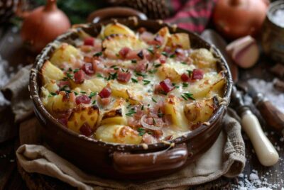 Tartiflette no forno a lenha